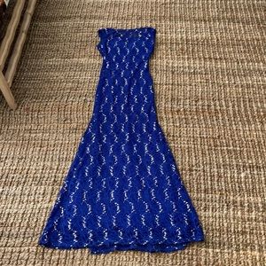 Size S Royal Blue Low Back Mermaid Cut Prom Dress